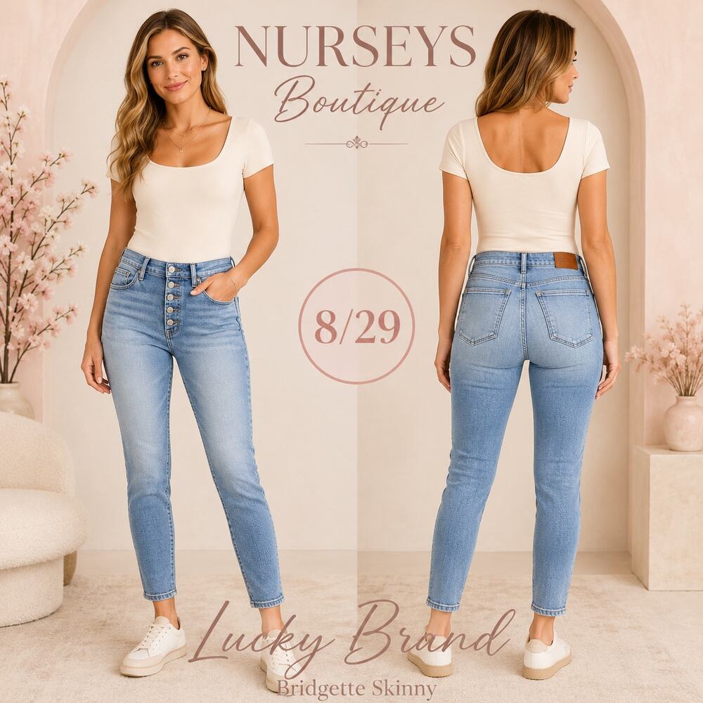 Lucky Brand Bridgette High Rise Skinny Ankle Jeans Button Fly Women’s 8/29